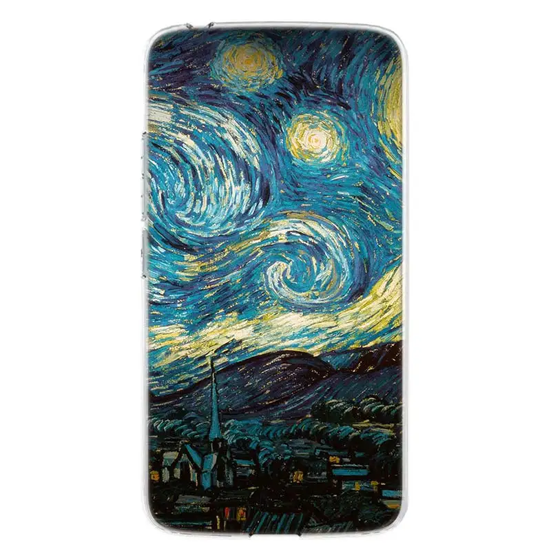 

Vincent Van Gogh Starry Sky Oil Painting Phone Case For Motorola MOTO G8 G7 G6 G5 G5S G4 E6 E5 E4 Plus Play Power One Action Sof
