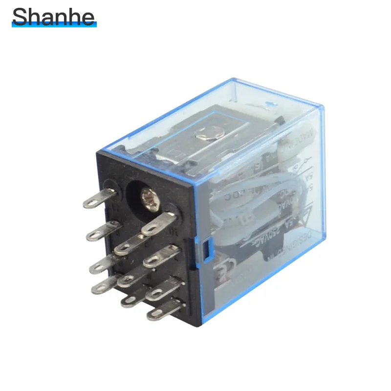 Силовое реле MY3NJ миниатюрное 11 контактов флуоресцентная база | Строительство и