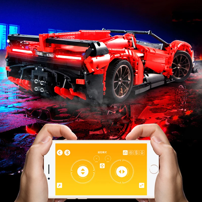 2538 шт. спортивный RC автомобиль Technic the Veneno Roadster строительные блоки моторы Мощный