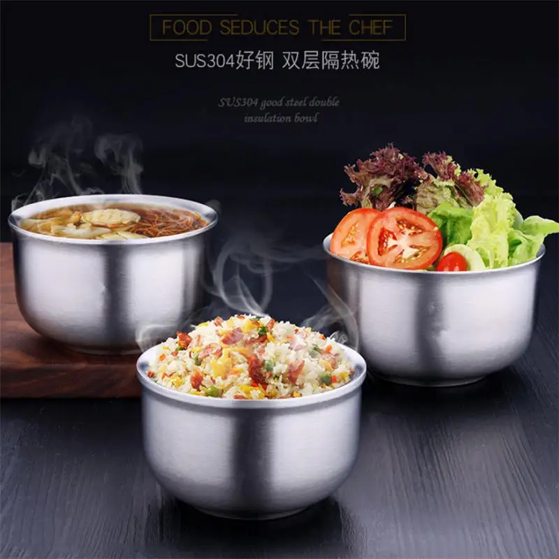 304 миска для еды из нержавеющей стали теплоизолированная конструкция безопасная