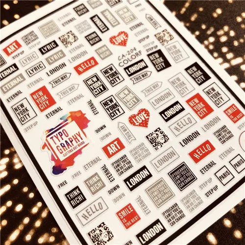 3d наклейки для дизайна ногтей черная розовая печать инструменты