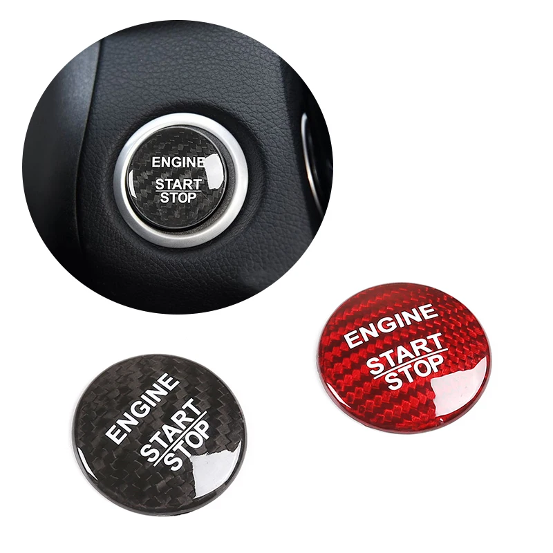 

Наклейка из настоящего углеродного волокна для запуска и остановки двигателя Mercedes Benz C, CLA, GLA, GLC, GLE GLS 2015-2020, автомобильные аксессуары