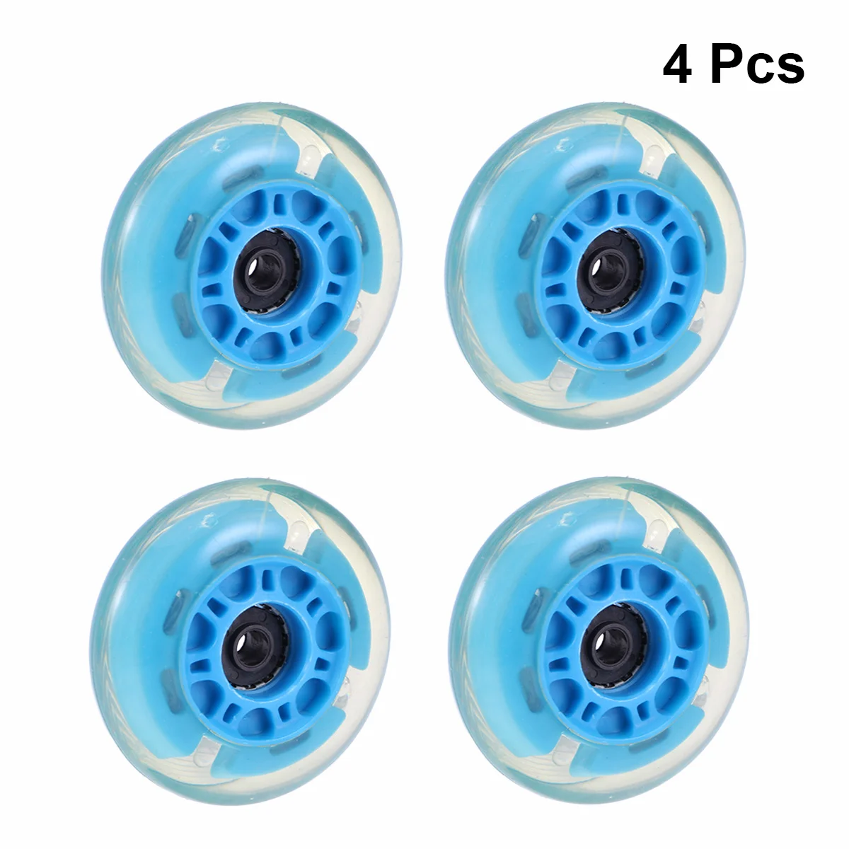 4pcs 64mm LED Wheels Inline Roller for Outdoor Replacement (Random Color) | Спорт и развлечения