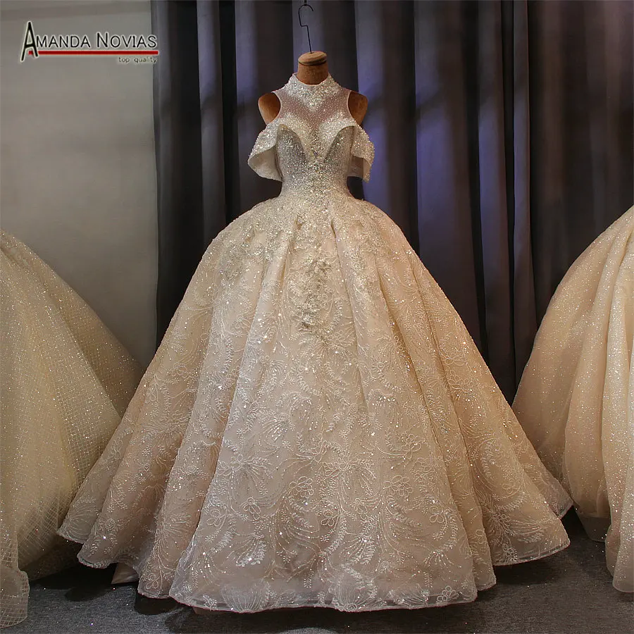 Роскошное плотное Свадебное Платье С Бисером Дубай дизайн 2020|Свадебные платья| |