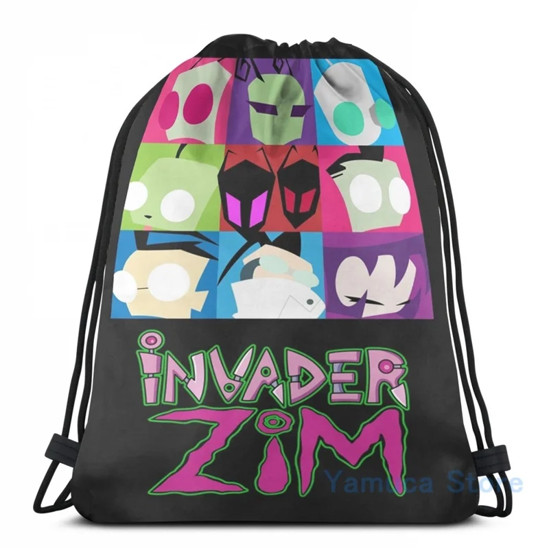 Забавная коллекция Invader Zim с графическим принтом рюкзак USB-зарядкой для мужчин и