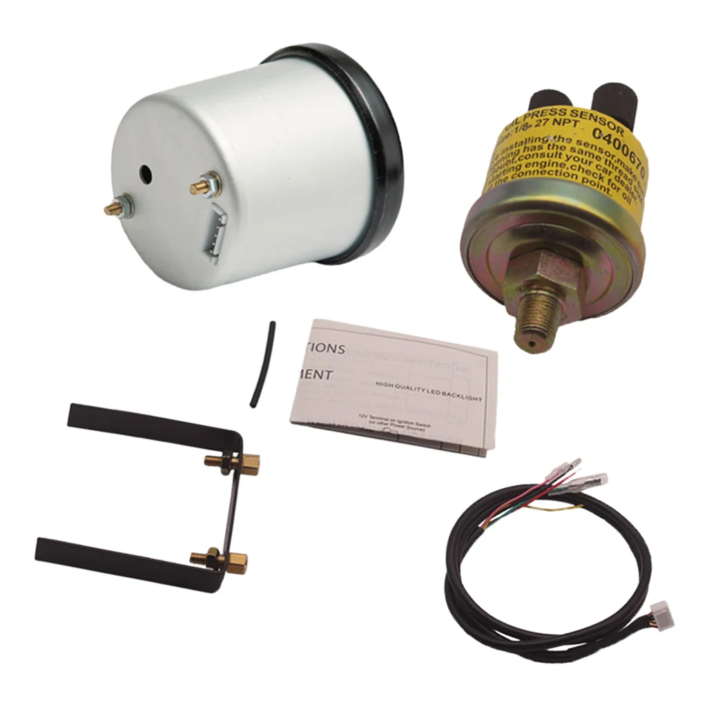 Светодиодный автомобильный измеритель давления масла 7 цветов 2 &quot/52 мм|Датчики