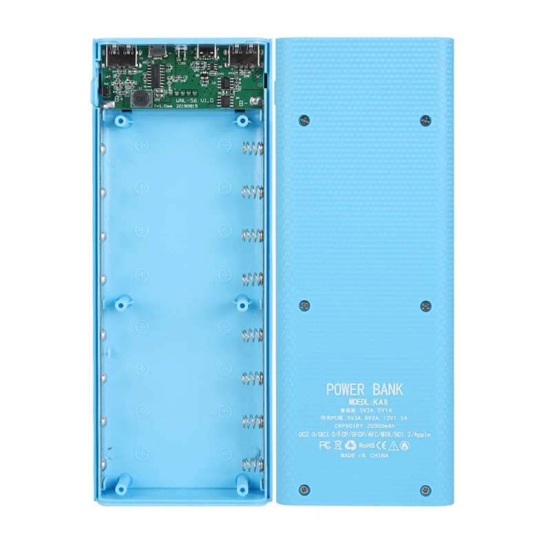 Съемный двойной USB LCD Внешний аккумулятор 8x18650 чехол для аккумулятора портативная