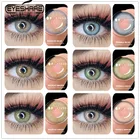 Цветные контактные линзы EYESHARE для глаз серии WILDCAT, цветные линзы ed, коричневые разноцветные контактные линзы ed, красота, макияж, 2 шт.