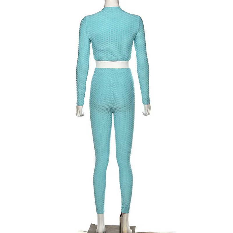 Спортивный костюм женский однотонный с круглым вырезом повседневный короткий