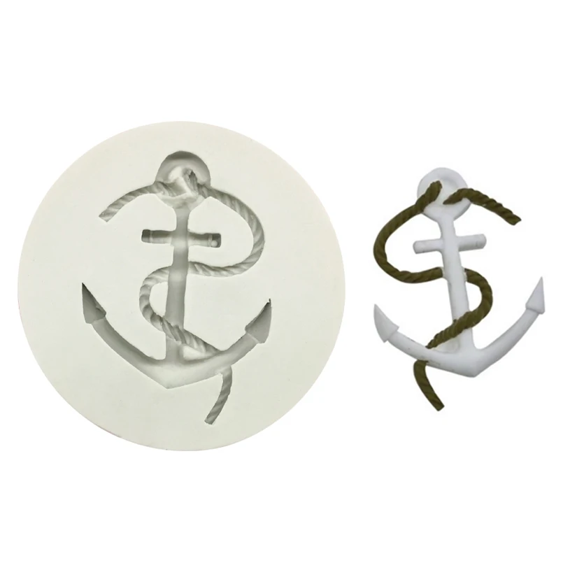 Формы якоря и кабеля, силиконовые формы для сахарной мастики, инструменты для украшения тортов мастикой, силиконовые формы для мыла