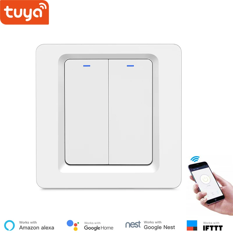 Смарт приложение Tuya Wi Fi светильник Настенный умный физический кнопочный