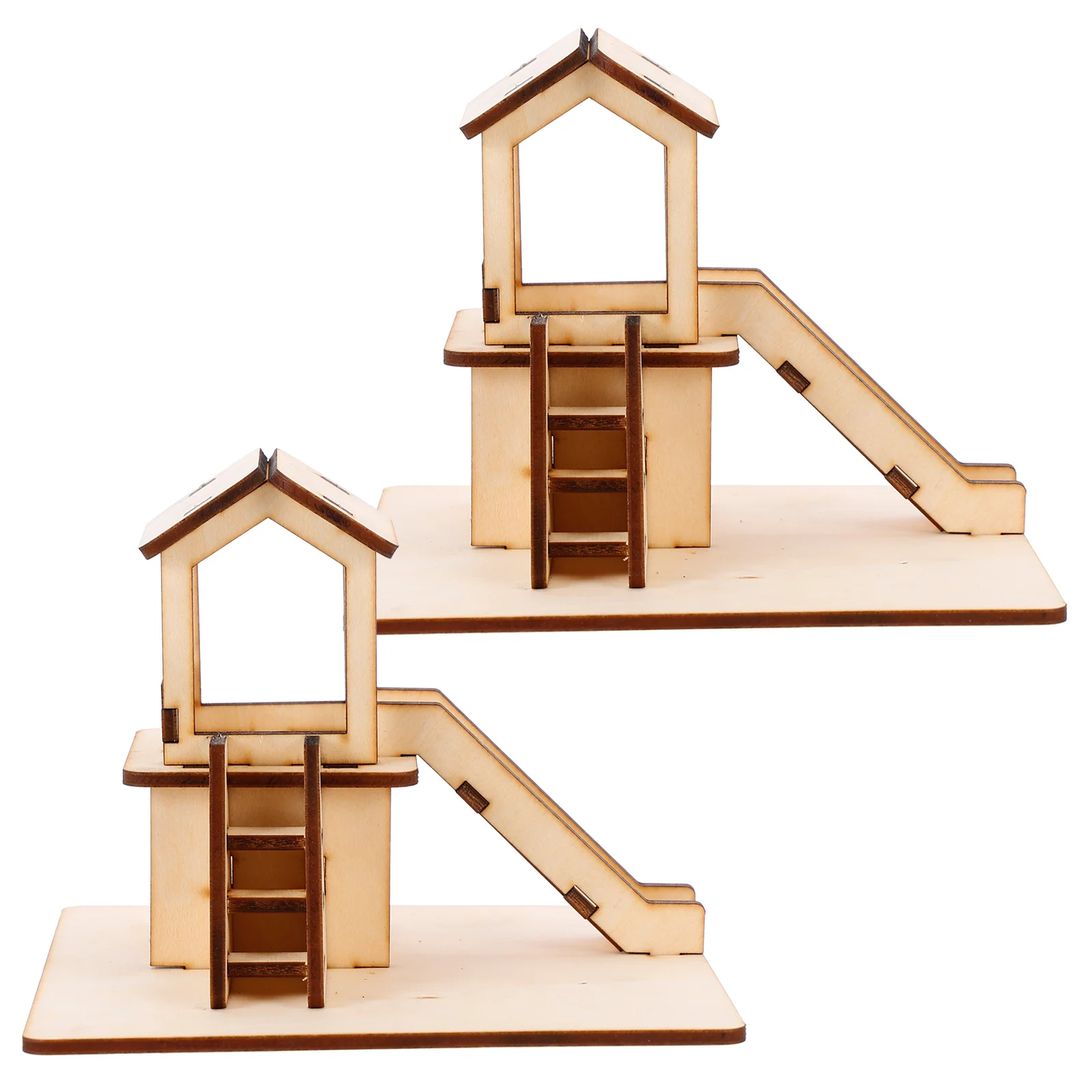 

2 Sets Children DIY Educational Learning Wooden Slide Assembly Puzzle
