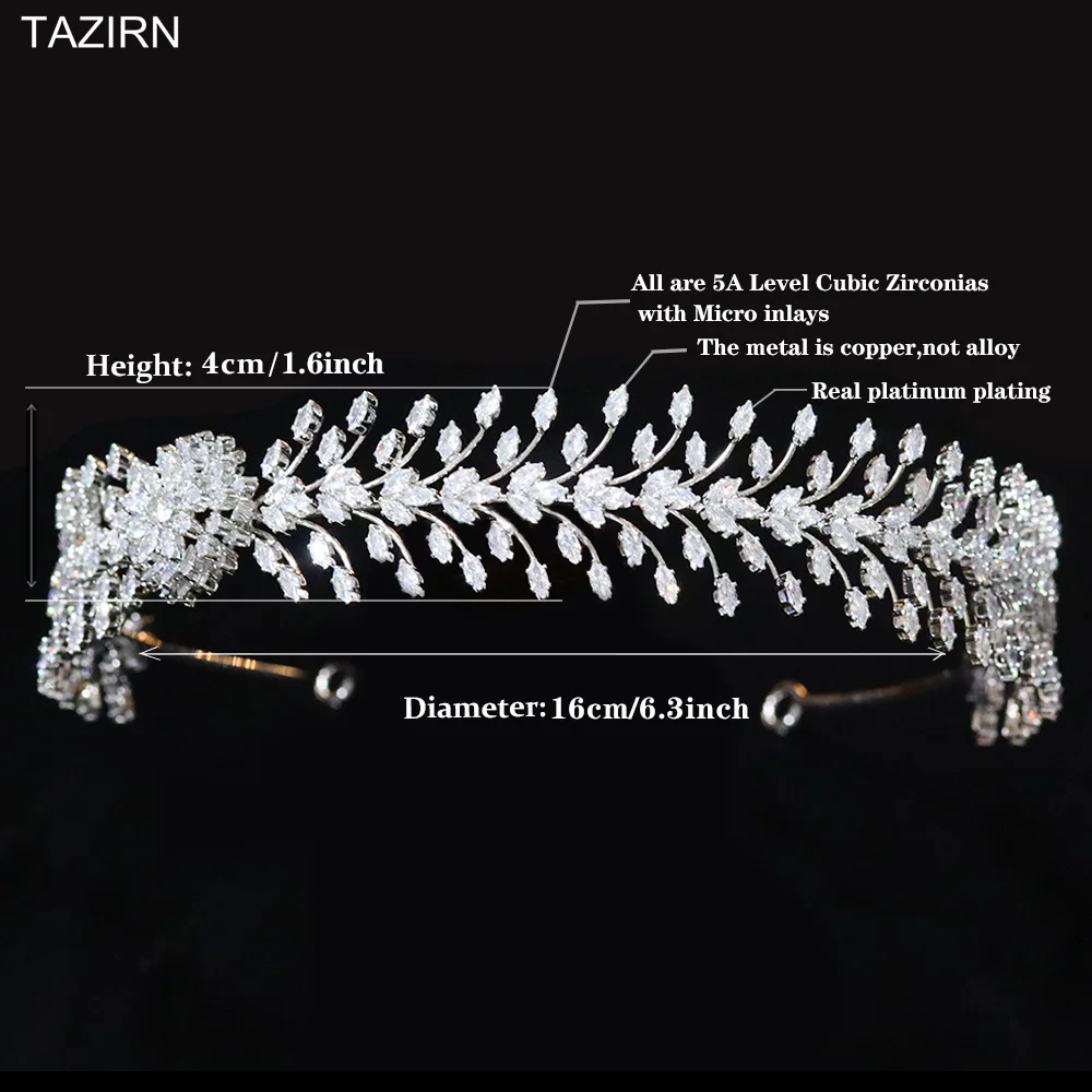 Уникальные тиары и короны из кубического циркония свадебные повязки на голову с