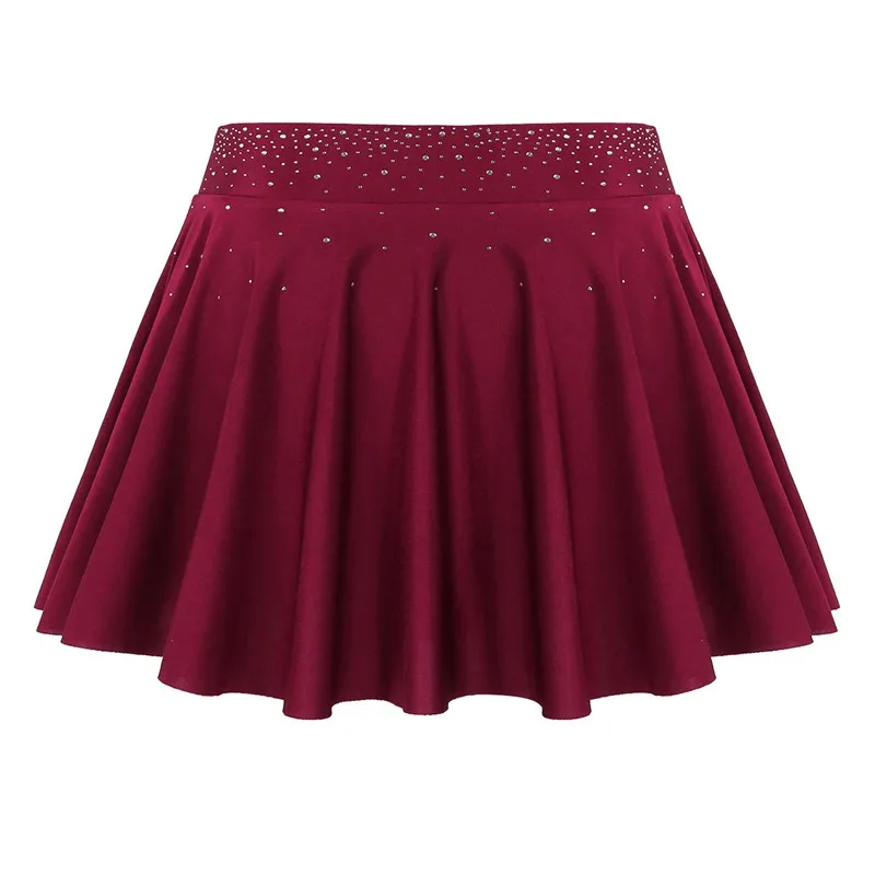 Женские теннисные юбки для девочек с высокой талией а-силуэт блестящие стразы