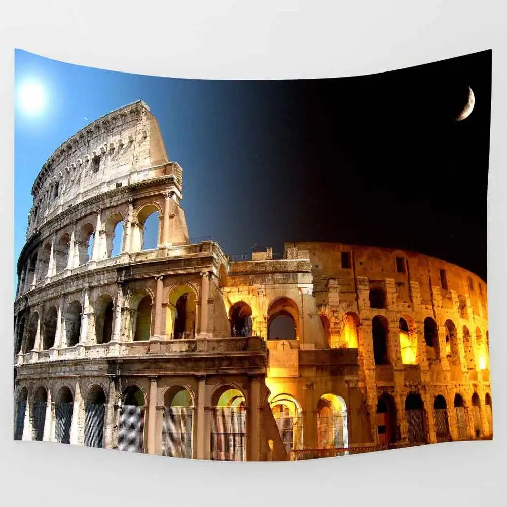 

European Tapestry City Landscape Architecture Art Wall Hanging Tapestries for Living Room Home Dorm Decor