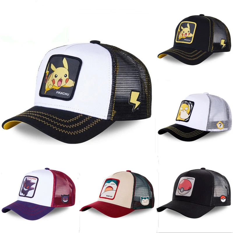 Бейсболка унисекс с аниме покемоном Пикачу модная спортивная Кепка Для Взрослых
