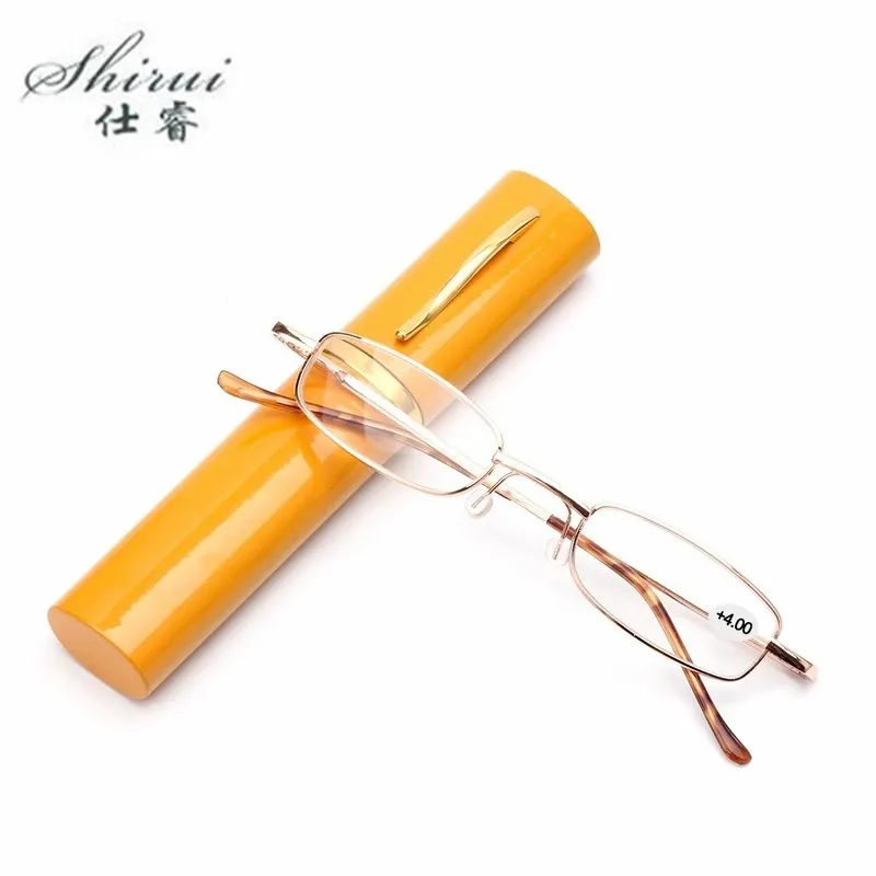 Унисекс очки для чтения с ручкой чехол трубка портативные пресбиопические