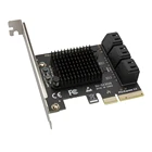 Адаптер ASM1064 SATA PCIe, 246 портов SATA III к PCI Express 3,0 X1, контроллер, плата расширения, адаптер, видеокарта, удлинитель кабеля