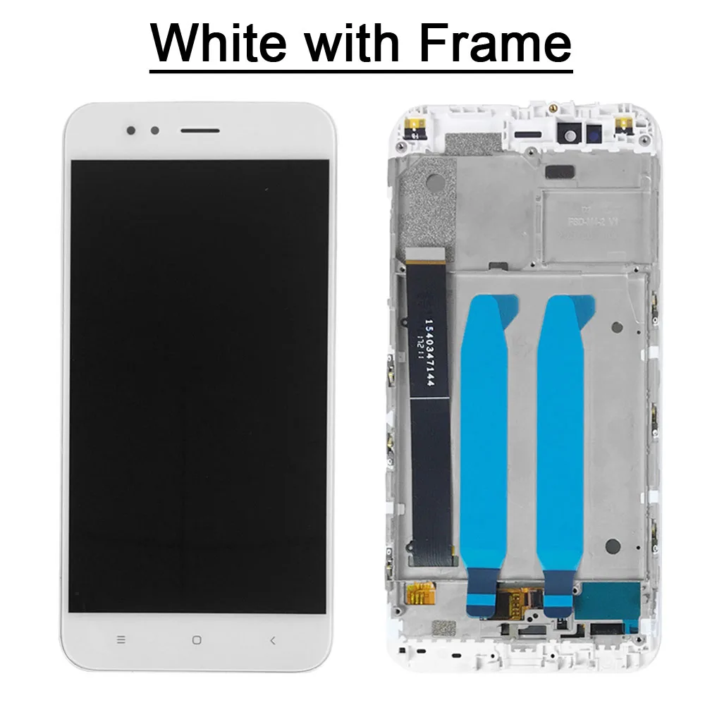 ЖК дисплей и тачскрин в сборе для Xiaomi Mi A1 сменный дигитайзер 5X MiA1 с рамкой|Экраны