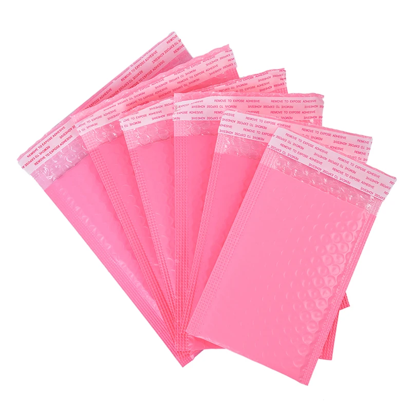 

10pcs Pink Paper Bubble Padded Mailers Envelopes Gift Bag Bubble Mailing Envelope Bag Packaging Shipping Bags Mailer Bags