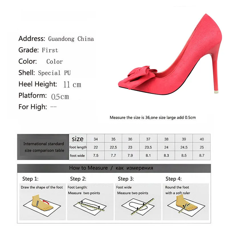 

Mariahzheng 11CM 2021 New Fashion Sweet Stiletto Super High Heel Shallow Mouth Pointed Sexy Suede Bow Women's Singles Shoes ZWM