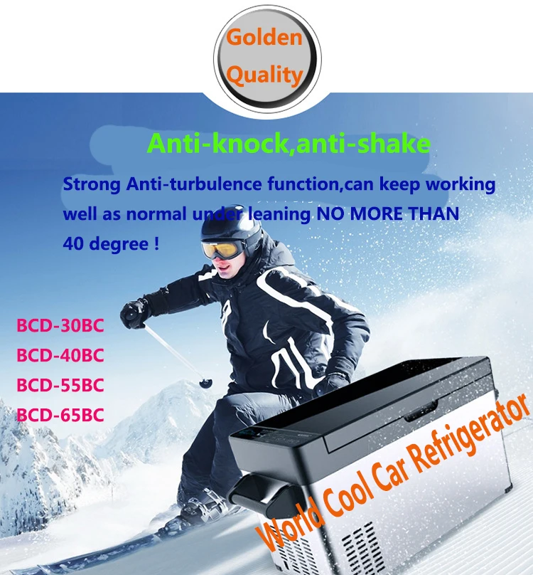 40L AC/DC12v/24v camping auto Vehicle outdoor movable small Refrigerator Fridge Cooler Compressor LED Freezer RV boat fridge