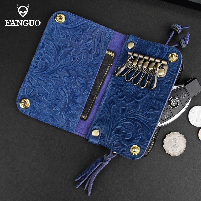 Брелок из натуральной кожи бумажник ключница чехол для ключей оригинальный