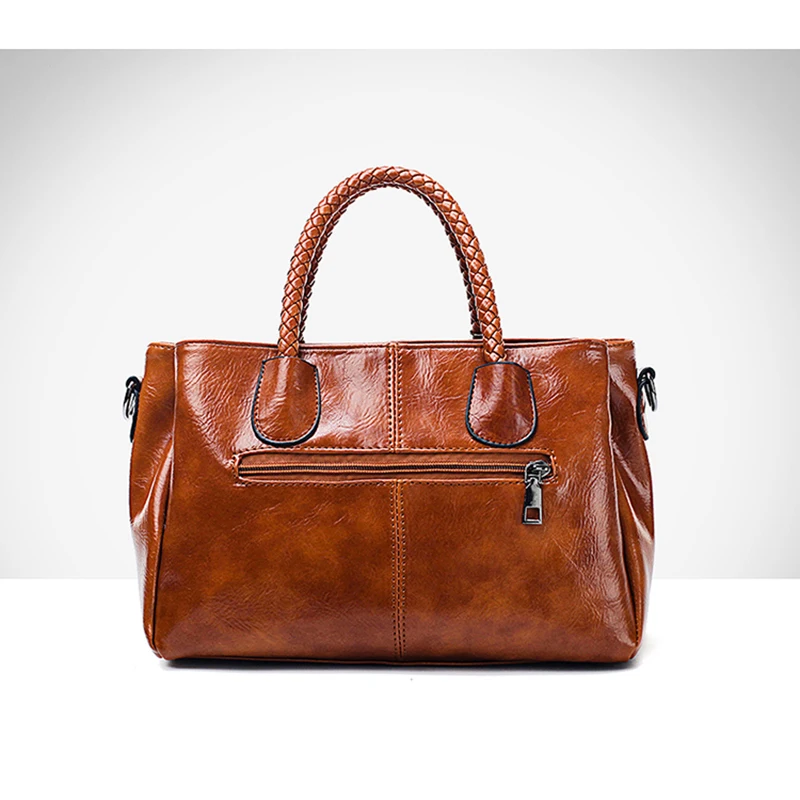 Винтажные роскошные женские сумки из кожи с масляным воском дизайнерские Boston Sac a