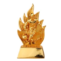 1 pc award trophy golden flame football simple desktop ornament trophies statues for celebrations