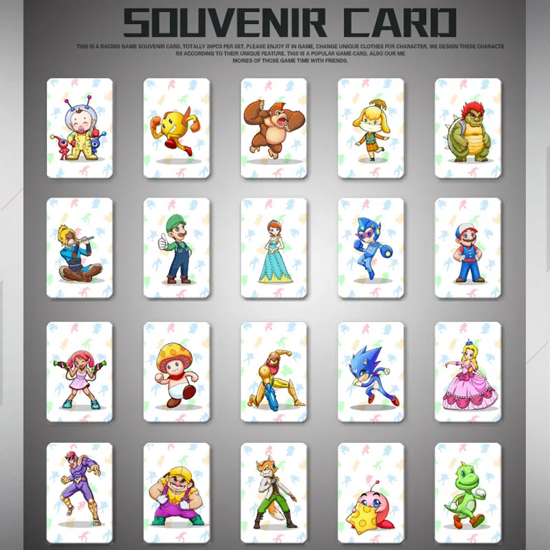 Mario Kart 8 Deluxe Breathe для Wild zelda amiibo игровая Карта super smash bros Link Switch NFC card Super Odyssey - Цвет: 20 pcs Kart 8 Deluxe