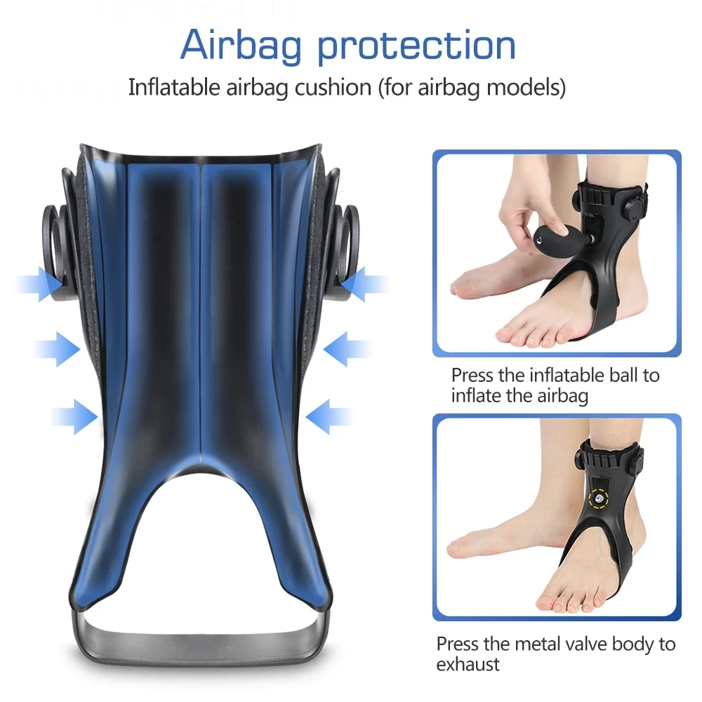 

Drop Foot Brace Orthosis Valgus Corrector Hemiplegia Stroke Shoes AFO Ankle Foot Support With Comfortable Inflatable Airbag