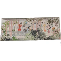 chinese handmade silk hanging painting maid of red mansions