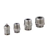 pc 14mm 16mm nickel plated copper pneumatic parts coupling straight fittings air quick connector element one touch push