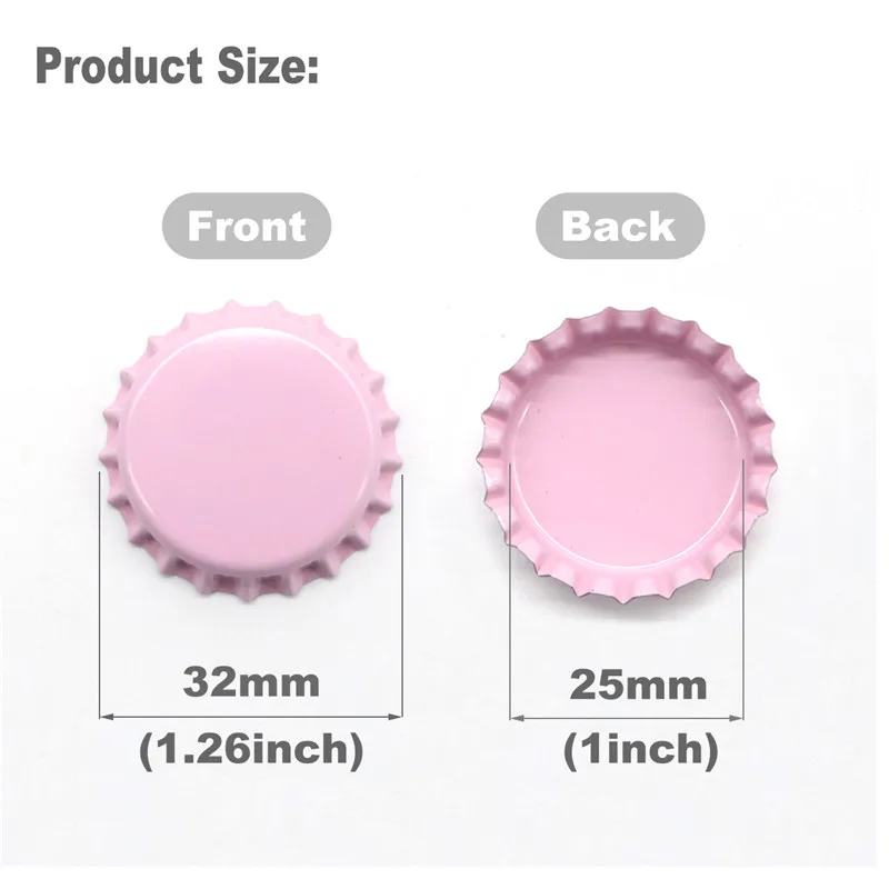 100 шт./упак. цветная Круглая Плоская Бутылочная крышка 25 мм для творчества