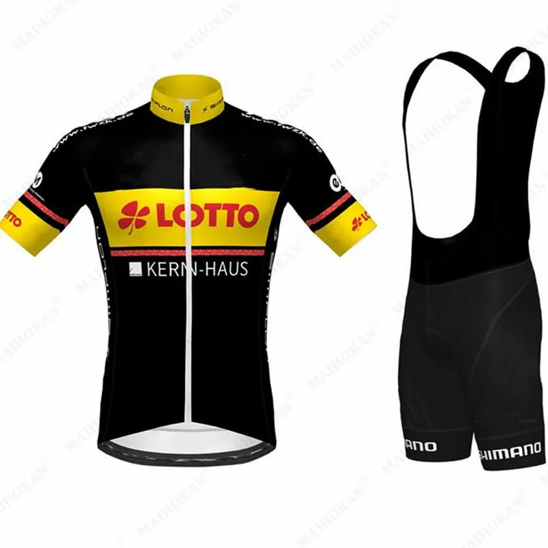 

LOTTO Cycling Jersey Set Short Sleeve Men Road Bike Mountain Mtb Pro Team Set Bicycle Cycle Clothing Maillot Sponge Pants Pad