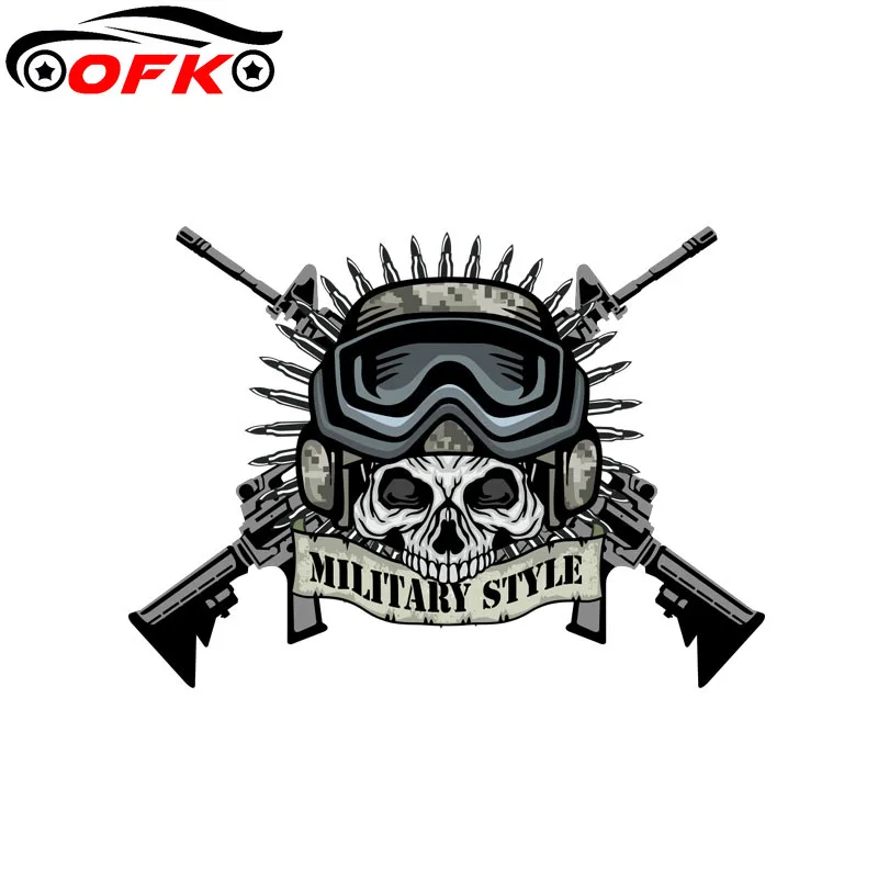 

Car Accessories Guns and Skeletons Motorcycle Helmet Decal 14.5CM*10.5CM