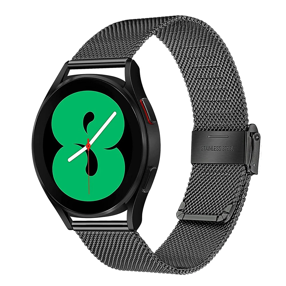 

Ремешок сетчатый для Samsung Galaxy Watch 4 Classic, металлический браслет для Galaxy Watch 4 44 мм 40 мм, 46 мм 42 мм 20 мм 22 мм