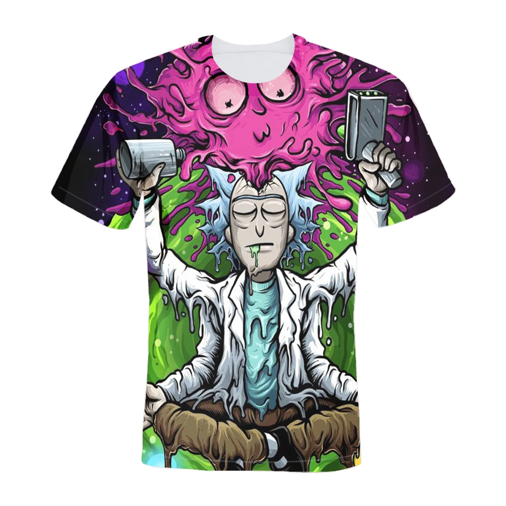 

3D Printed Cartoon Character Series Men's T-shirt Summer Hot Sale Fashion Short Sleeve Slim Comfortable Unisex Oversized T-shirt