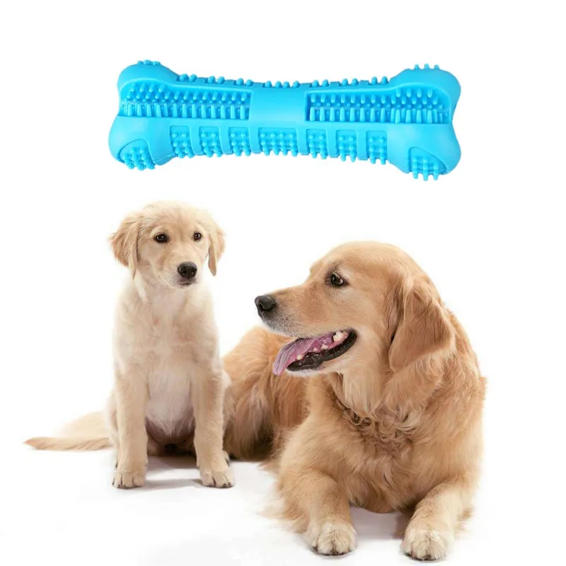 Укус стойкая Кость Собака жевательная игрушка игрушки для собак зубная щетка