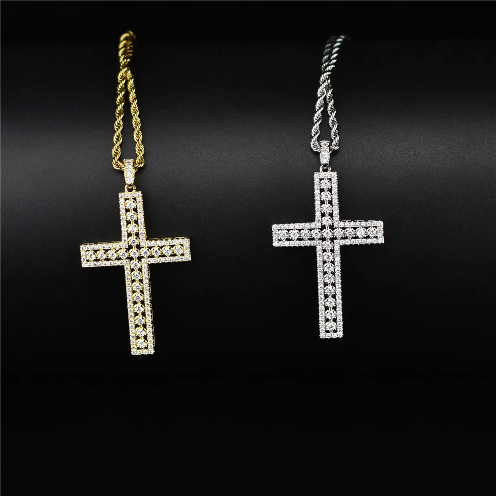 Кулон в виде креста из меди золотого и серебряного цвета | Украшения аксессуары