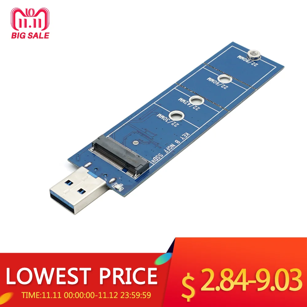 Адаптер M.2 к USB адаптер B Key SSD 3 0 Plug and play M2 конвертер NGFF|Адаптеры карт памяти| |