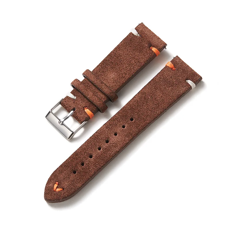 

Vintage Suede Leather Watch Band brown Watch Strap Watchbands Replacement Strap for Watch Accessories 20mm 22mm