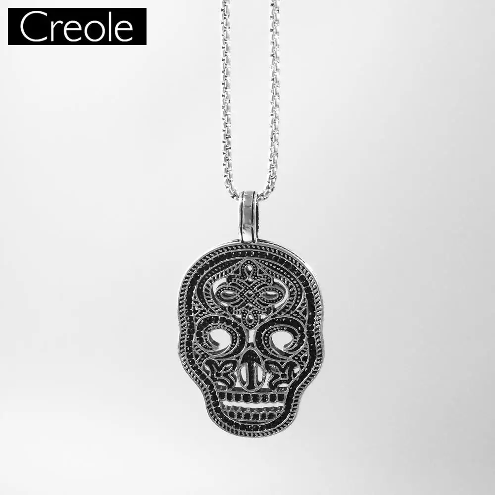 Ожерелье-цепочка с черным черепом подарок для мужчин и женщин 2019 в европейском