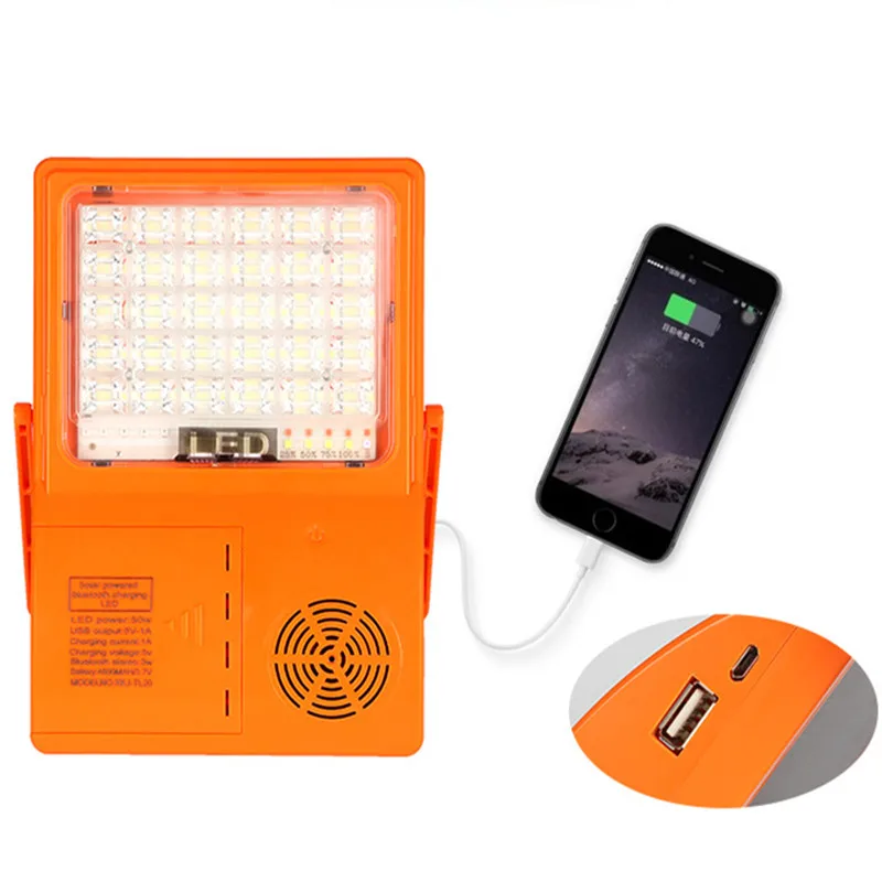

Portable bluetooth music player light wireless speaker LED lighting solar power mobile phone emergency charging outdoor audio