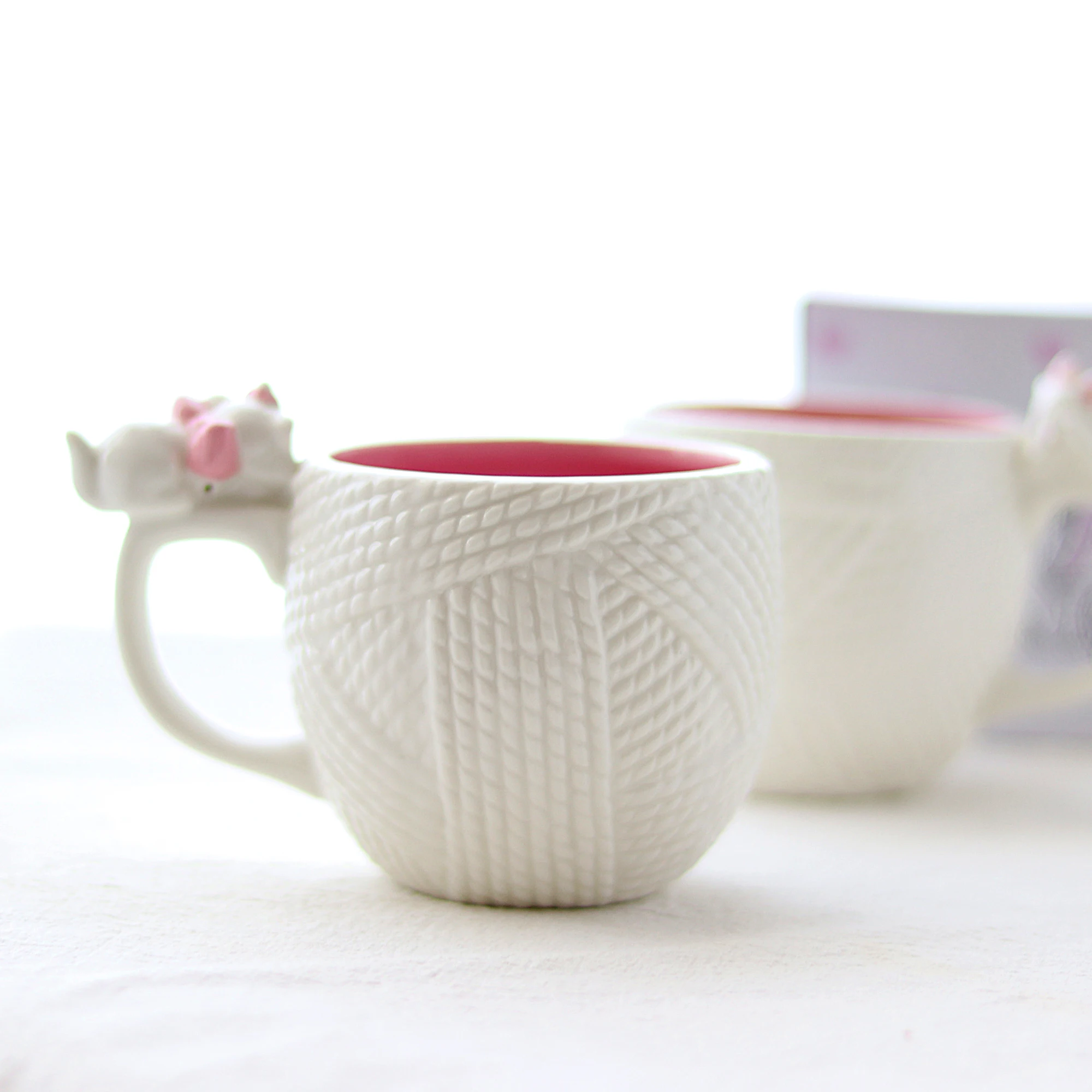 Симпатичная кошка Мэри кофейная чашка креативная 3D рельефная шерстяная текстура