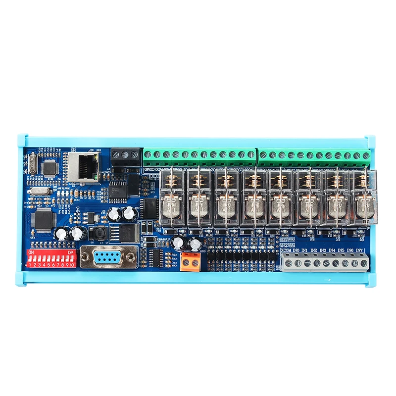 

8-channels Input and Output Expansion Network Relay Module Supports Ethernet Port RS485/RS232/LAN