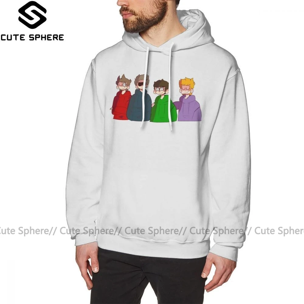 

Толстовка Eddsworld с капюшоном, толстовки Eddsworld, хлопковый Свободный пуловер, толстовка, красные зимние повседневные большие длинные мужские т...