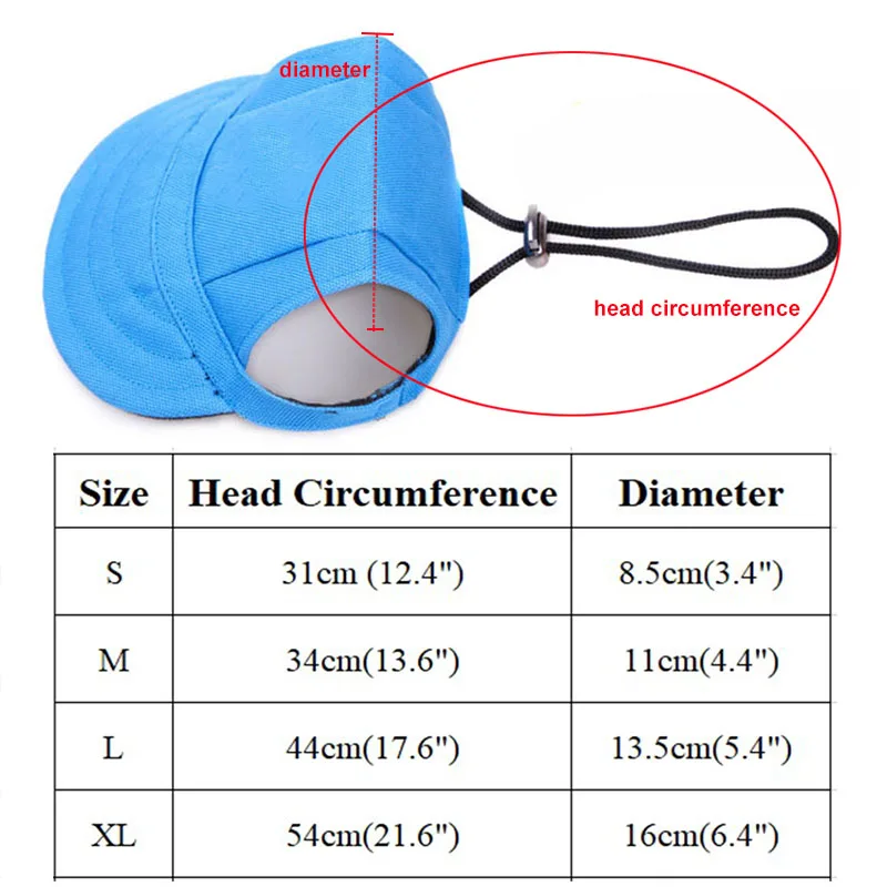 

Pet Hat with Ear Holes Adjustable Baseball Cap for Large Medium Small Dogs Summer Dog Cap Sun Hat Outdoor Hiking Pet Products