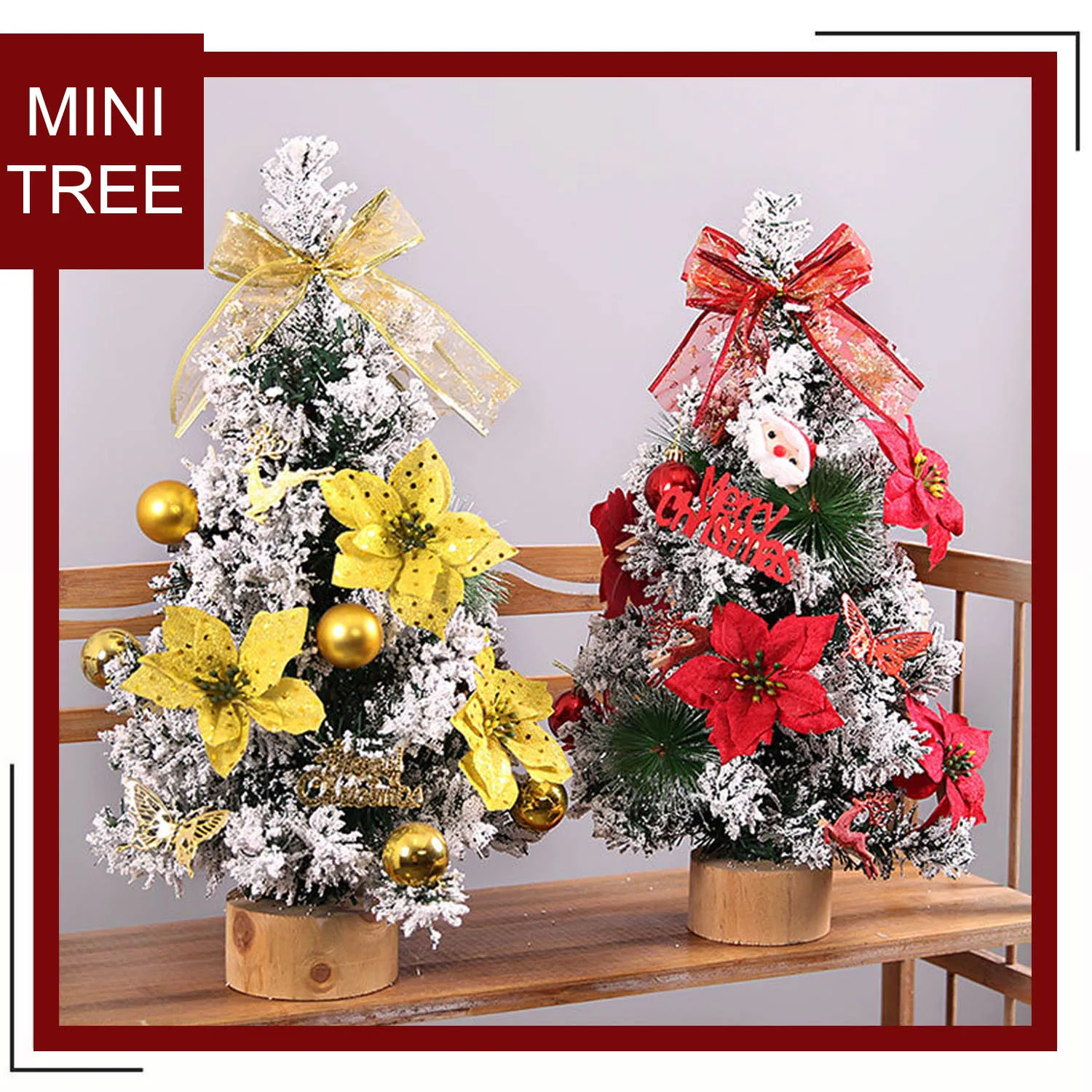 Besegad 60 см мини настольная Рождественская елка со светодиодными гирляндами 23 шт.