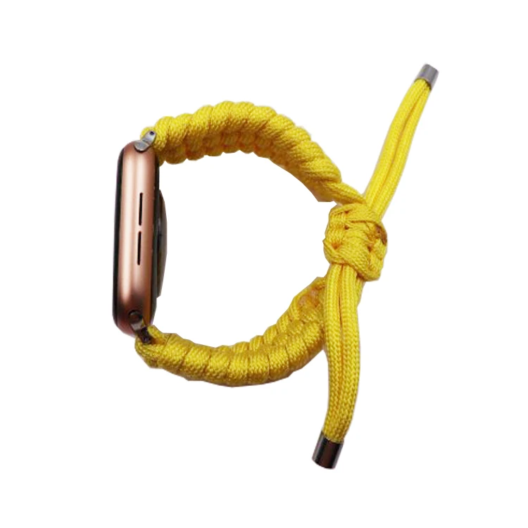 Цветной тканевый Плетеный ремешок для Apple Watch 40/44 мм 38/42 регулируемый браслет iWatch